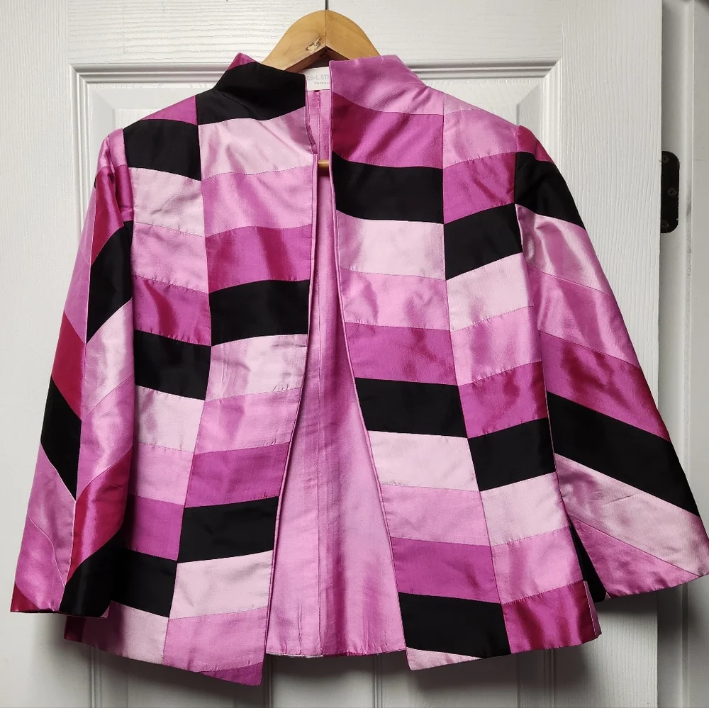 NWOT Marisa Baratelli 100% Thai Silk Jacket Pink